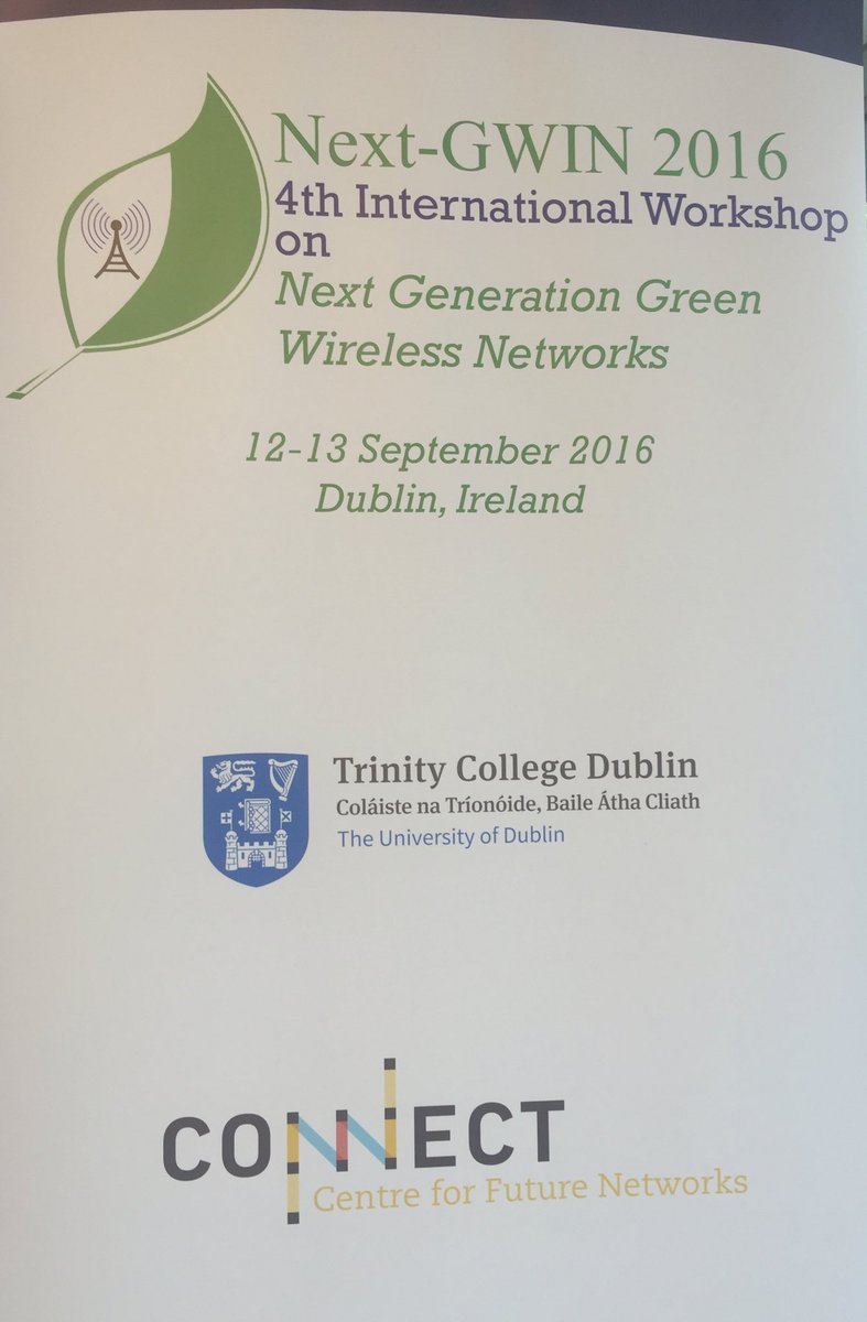 connect_ie's tweet photo. Delighted to welcome delegates to Day 2 of #NextGWIN @tcddublin @TrinityResearch #GreenWireless @scienceirel #Dublin https://t.co/k7Tsqy2jbb