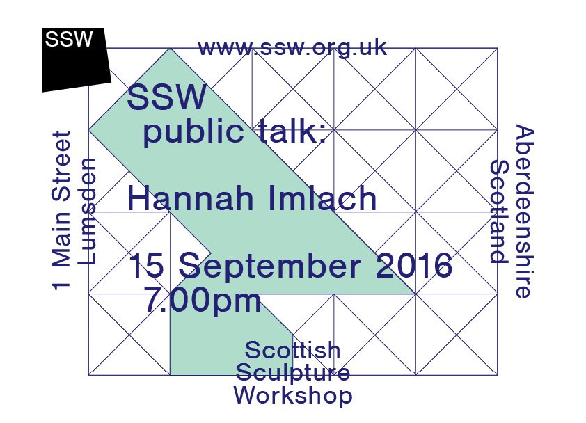 THIS THURSDAY <a href="/SSWLumsden/">Scottish Sculpture Workshop</a> - bit.ly/sswtalkhannahi… - <a href="/DeveronArts/">DeveronArts</a> @GraysArtSchool <a href="/CreativAberdeen/">Creative Aberdeen</a> @AnatomyRooms