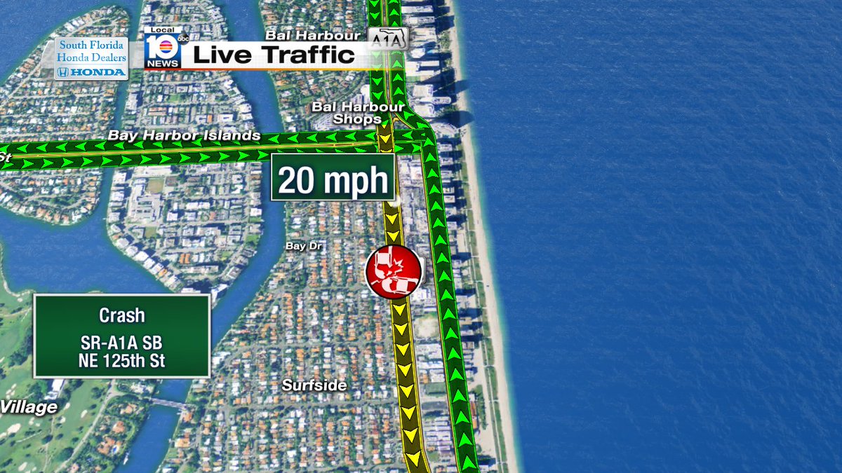 Crash on SR-A1A SB at NE 125th St #traffic https://t.co/lfHz5XChcS