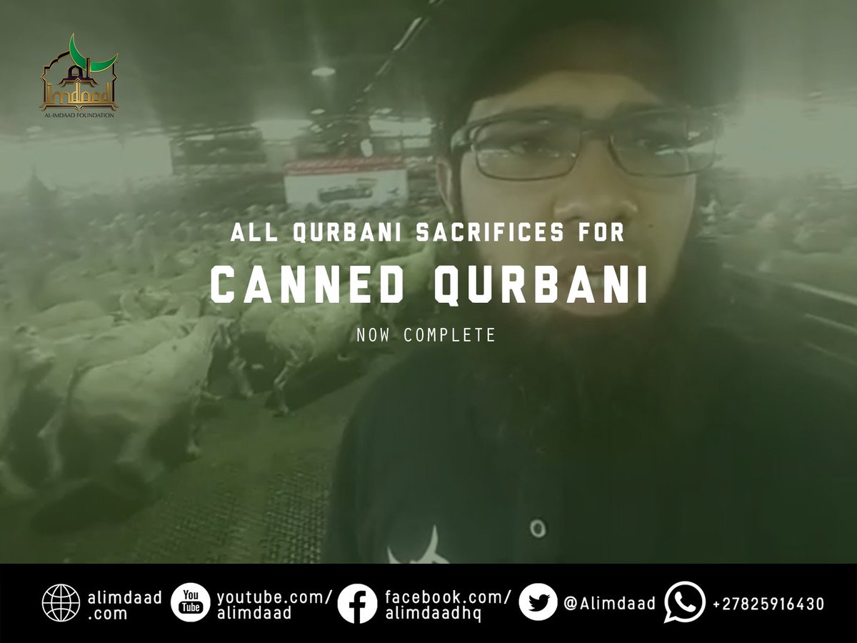 Alimdaad's tweet photo. #QurbaniUpdate All #Qurbani sacrifices for Canned Qurbani now complete. https://t.co/Yp8hXLZTQ0