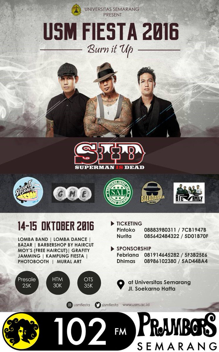 USM FIESTA 2016 | 14 - 15 OKTOBER 16 | <a href="/SID_Official/">SID</a> , SEREAL,GME,SAL, DLL @ KAMPUS USM | INFO: <a href="/usmfiesta/">usmfiesta</a>