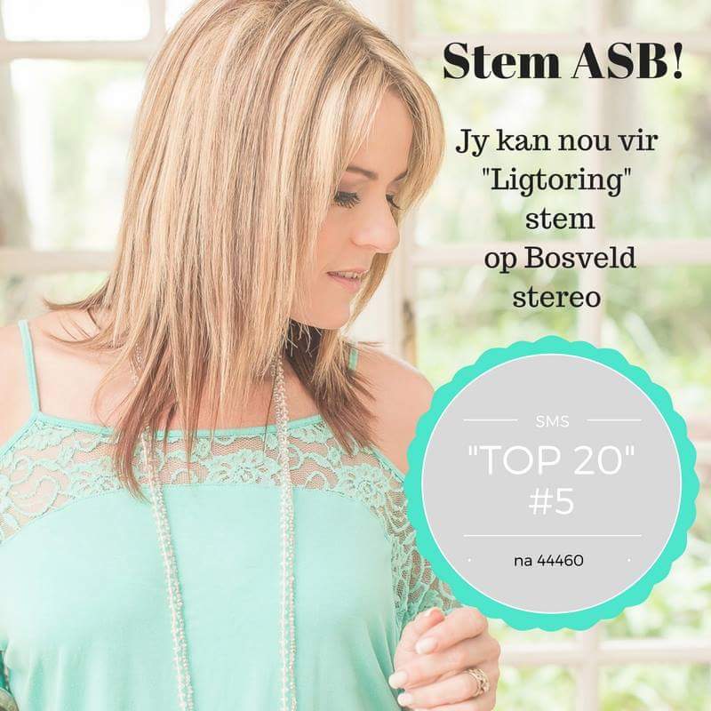 <a href="/izaanartist/">izaanartist</a> #Ligtoring <a href="/BosveldStereo/">Bosveld Stereo 107.5</a> Top20! Stemme sluit Vrydag 12uur <a href="/sa_artists/">SA-ARTISTS</a> <a href="/StarburstPromo/">Starburst Promotions</a> <a href="/zandandatrauts/">Zanda Traut</a>