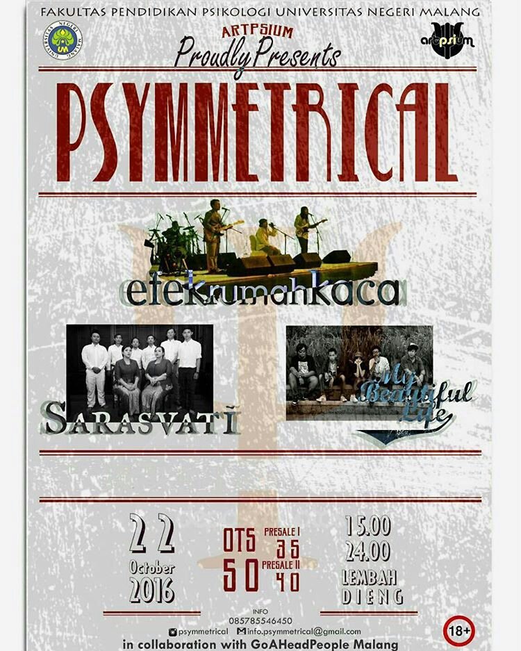 #SarasvatiGigs <a href="/psymmetrical/">Psymmetrical</a> | Sabtu, 22 Oktober 2016 | Lembah Dieng, Malang