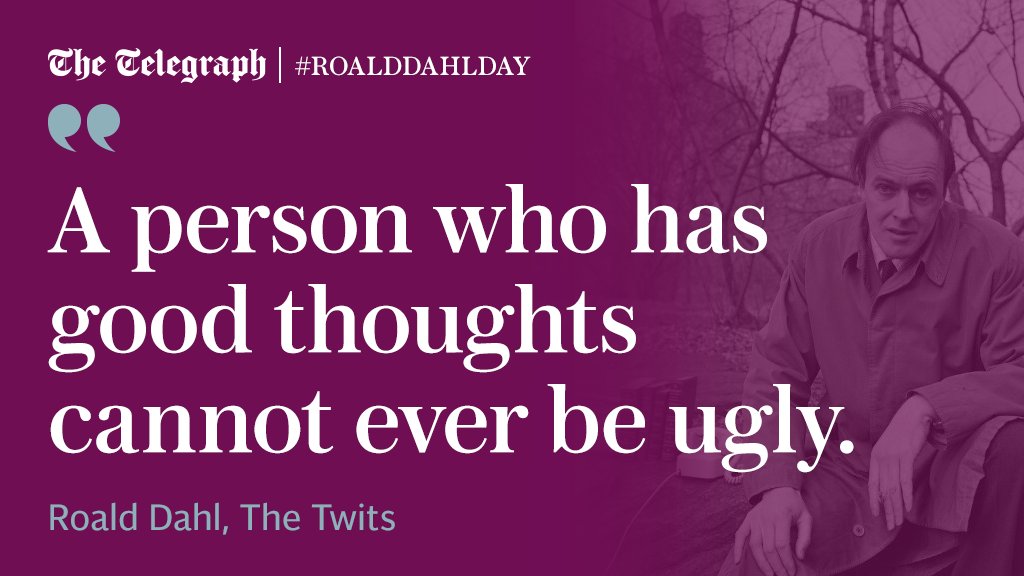 Telegraph's tweet photo. 15 nuggets of genius life advice on #RoaldDahlDay from the author's books https://t.co/9L9HaddV5r https://t.co/XHc1fPZ29p