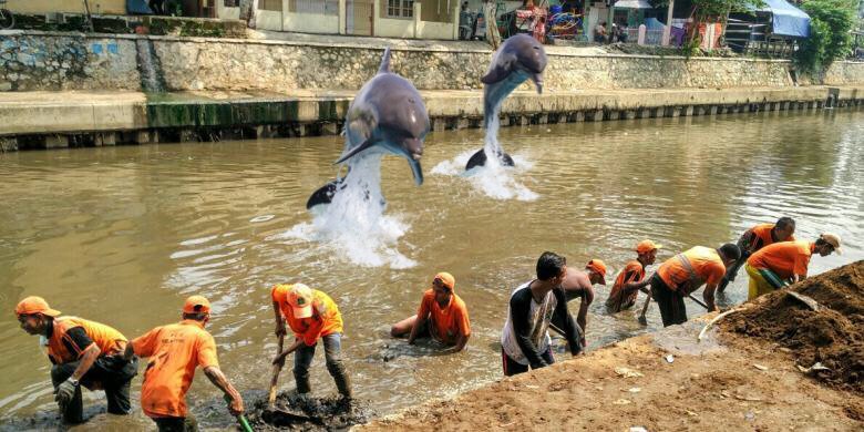 vctrkmng's tweet photo. RT @kompascom: Wajah Sungai di Jakarta Kerap Disangka "Photoshop". https://t.co/b9vbc6KtIn https://t.co/0KM7X48m9y