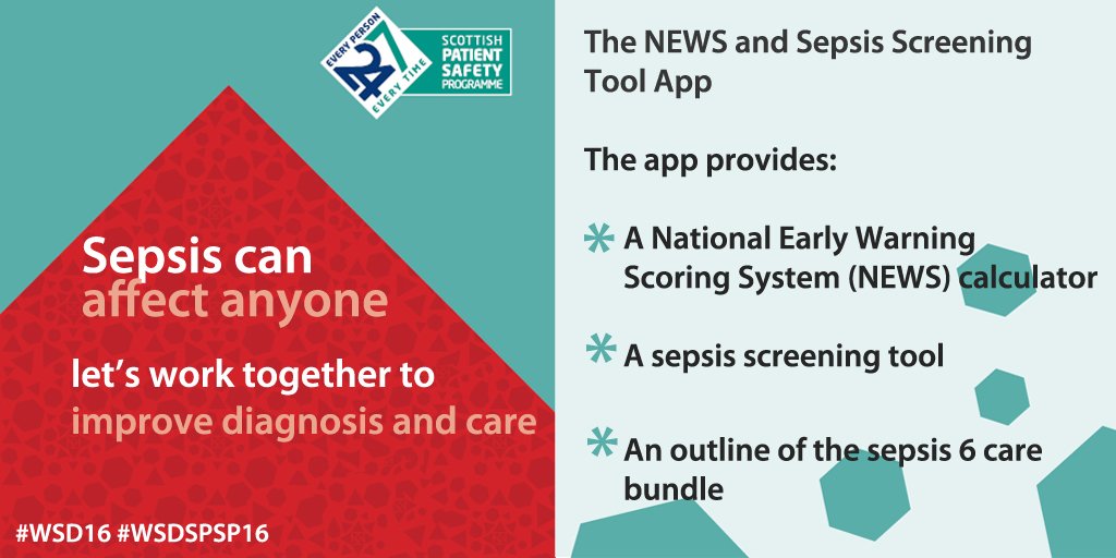 online_his's tweet photo. Download NHSScotland's free sepsis app for tools to prevent and diagnose: https://t.co/J9KNypyuWk #WSD16 #wsdspsp16 https://t.co/EF961h2lEG