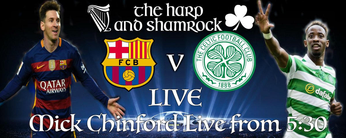 HarpShamrock16's tweet photo. The Champions League is BACK!!!! And the Bhoys are there...

Mick Chinford live from 5:30 then 9:30-close! https://t.co/0Ch4z4SYEU
