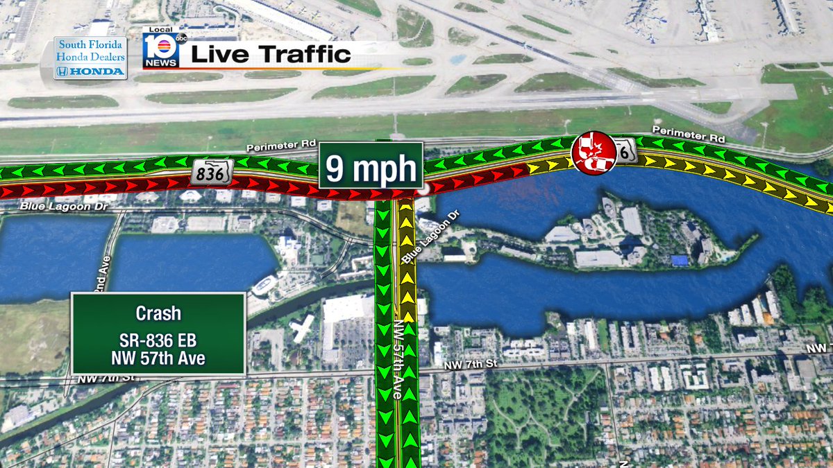 Crash on SR-836 EB at NW 57th Ave #traffic https://t.co/XfFU28T0bD
