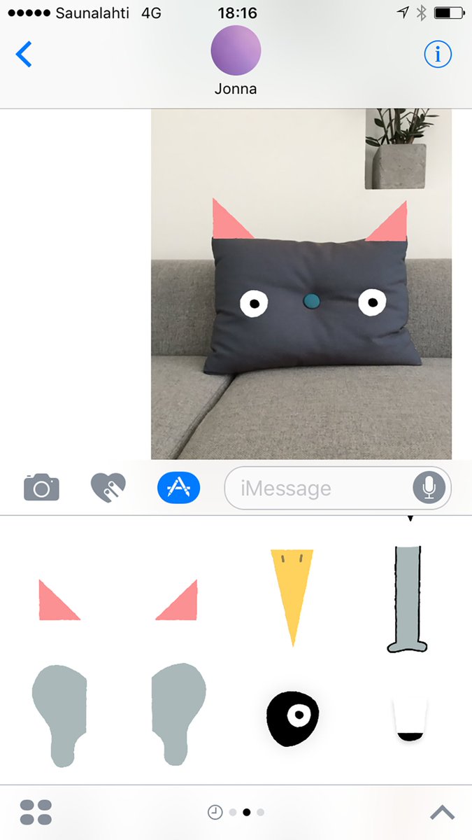 lucas_zanotto's tweet photo. with #ios10 today search for STICKIMAL in iMessage! #YATATOY https://t.co/lWDWOr6oSa