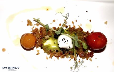 "Tomate canario, queso y cochino negro" Una de mis propuestas presentadas en la #CenaMagistral del #CochinoNegro