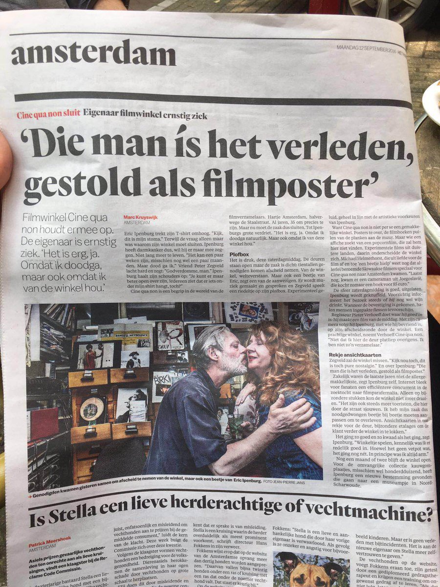 Het begin van het einde (de winkel is nog een maand open) #CineQuaNon #Filmshop #Amsterdam