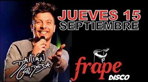 ATENCIÓN LA FALDA!!
Este jueves 15 estoy en Frape Disco!
Comprá tu anticipada y vení a bailar el mejor cuarteto!!!!
