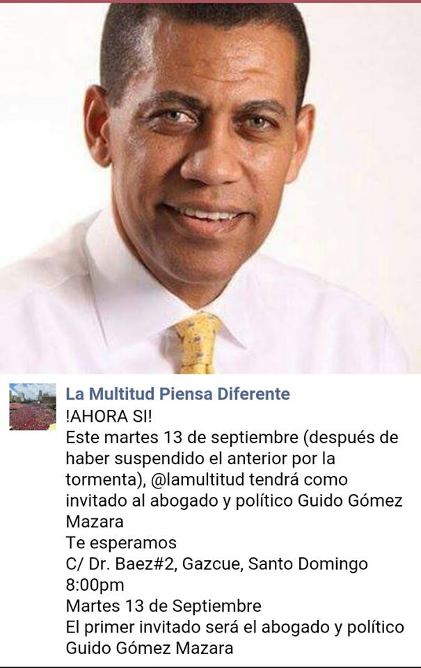 LaMultitudRedes's tweet photo. HOY estaremos conversando con @ggomezmazara a las 8:00pm Te esperamos @AliciaOrtegah
@Diario_Libre
@ElCaribeRD https://t.co/Q09hpVi36Q