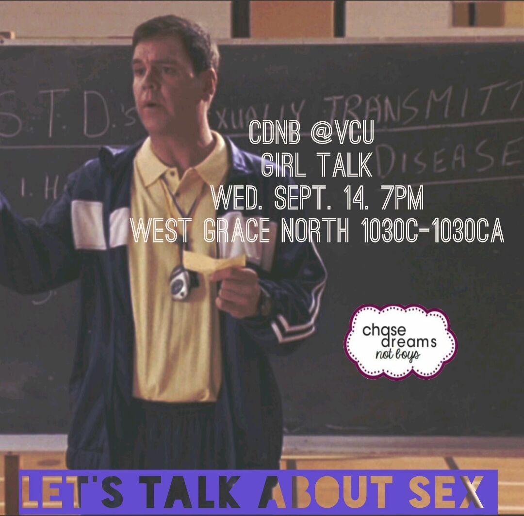 our first girl talk of the semester! make sure you come 😉