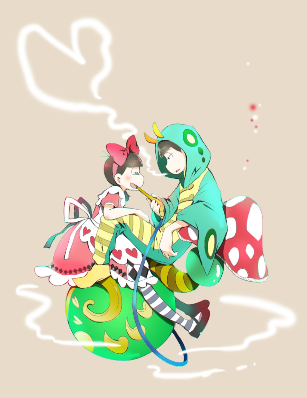 تويتر さんかく على تويتر 芋虫チョロとアリスおそ松 煙草ちょーだい T Co Kwknnr01gi