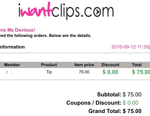 I told stiffy to make an account at IWC &amp; only buy my clips there from now on. Did that plus sent tribute<a href="/tag/payme"class="tags"><span>#payme</span></a>