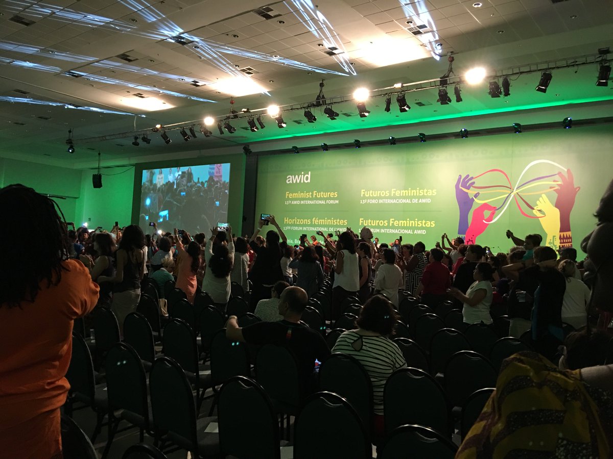 WakeIntl's tweet photo. Back from #AWID2016 Bahia, Brazil united in solidarity with 2,000 #Feminists from 120 countries! #FeministFutures https://t.co/2dHmtudvry