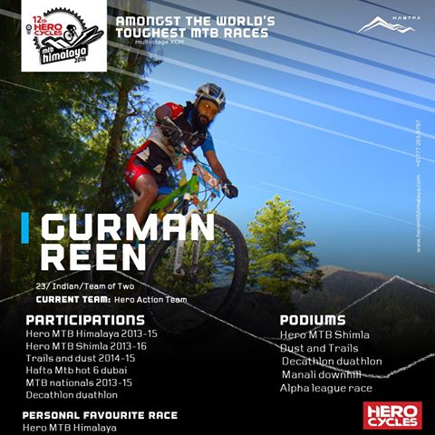 mtbhimalaya's tweet photo. #RiderProfiles
Gurman Reen Arnage from Hero Action Team will be competing for the #KingofHimalaya title. https://t.co/1U6Vo1tHwT