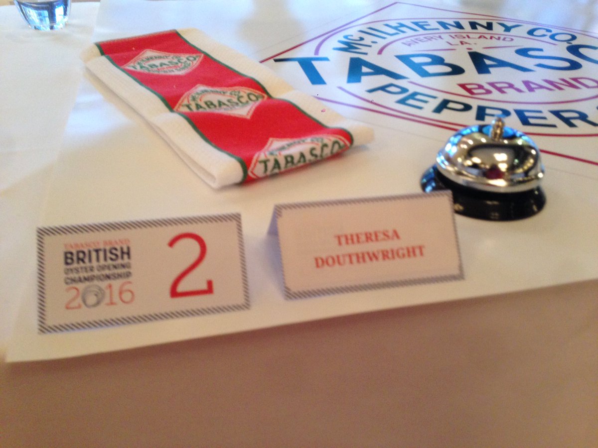 Theresa gearing up for the <a href="/Tabasco_UK/">TABASCO® Brand</a> Oyster opening championships. Here we go!