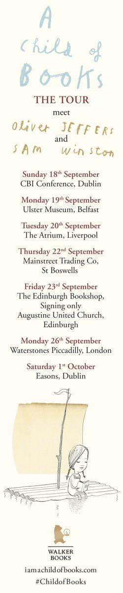 WalkerBooksUK's tweet photo. Want to meet @OliverJeffers and @samwinston_ and hear about #achildofbooks -tour dates here https://t.co/Ca1TybYjkC https://t.co/lauFKZwY0U