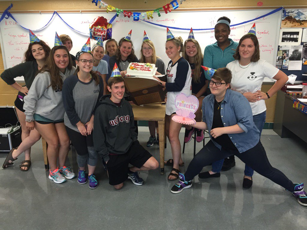 seanjohnkevin's tweet photo. My 5th period AP Lit class is the nicest group ever. #surprise55 https://t.co/Dk0KW2lnr1