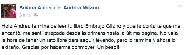 AndreaMilano's tweet photo. Más mimos al alma... #EmbrujoGitano #GraciasLectores por dejarse #embrujar #Novela #Romántica #Histórica https://t.co/PyJPnxpkFN