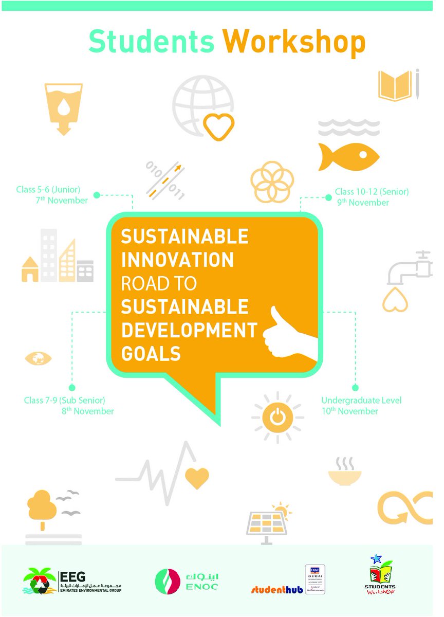 eegemirates's tweet photo. #Shoutout to schools-Join16th #StudentsWorkshop &amp; find #innovative #solutions to target #SustainableDevelopmentGoals https://t.co/RuqEFMvKP5