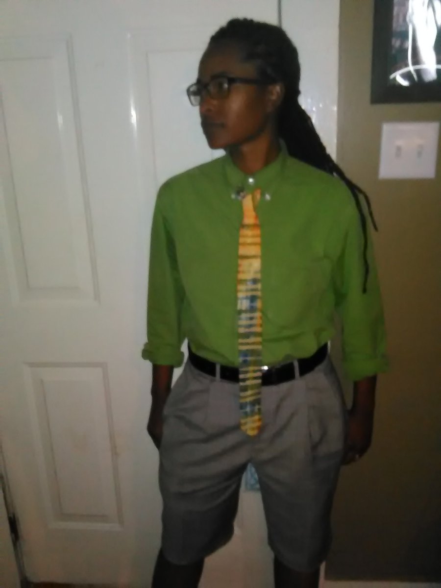 Shunblasian's tweet photo. I am my brand even on my 9-5.. Pencil ties and shorts https://t.co/B9DQQGlKYs
