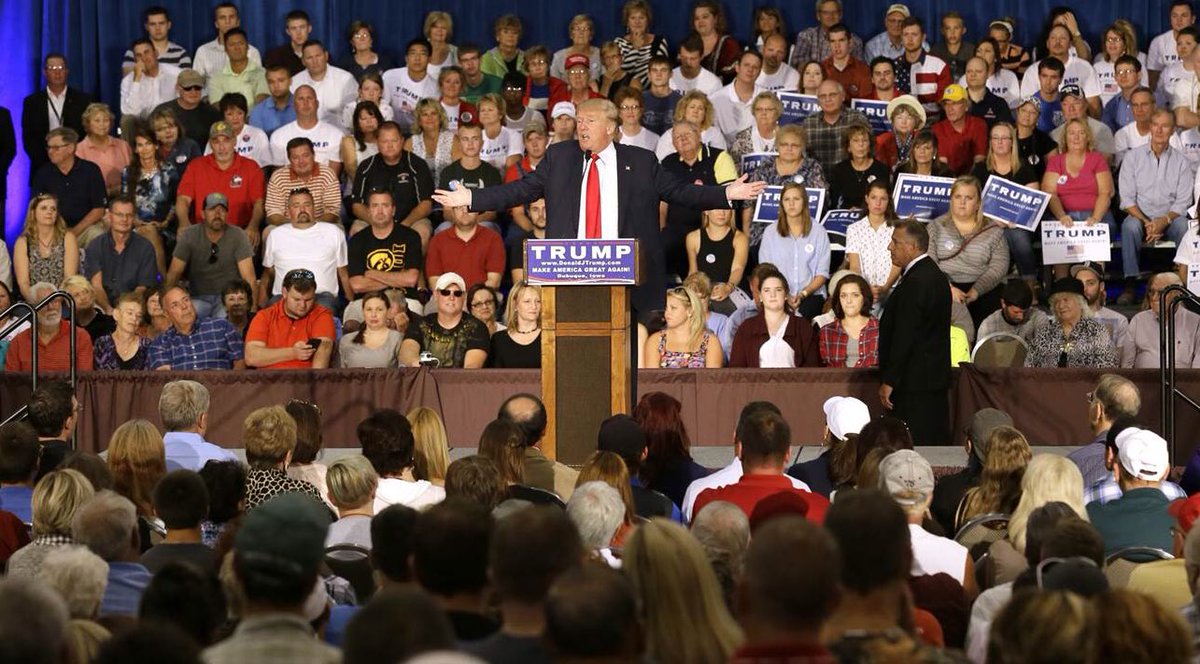 realDonaldTrump's tweet image. Heading to Iowa- join me today at noon! #MakeAmericaGreatAgain
Tickets: donaldjtrump.com/schedule/regis…