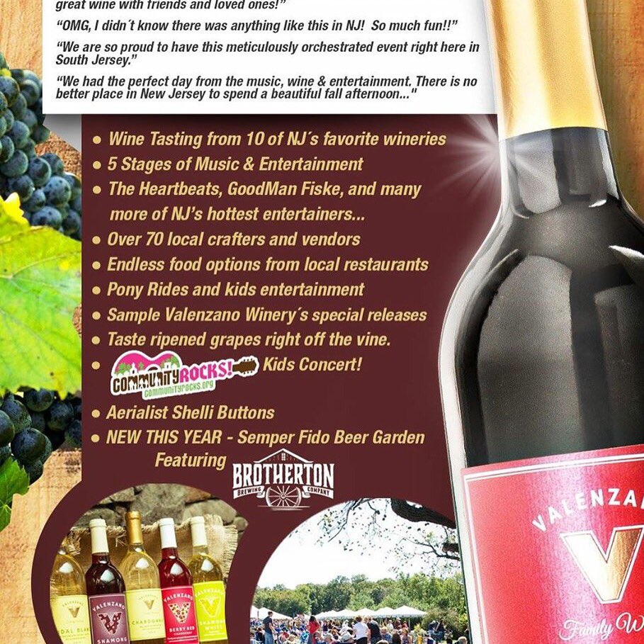 ValenzanoChick's tweet photo. It's winefest week!!!  You don't want to miss it!!!#winefestNJ https://t.co/8GognA3G5o