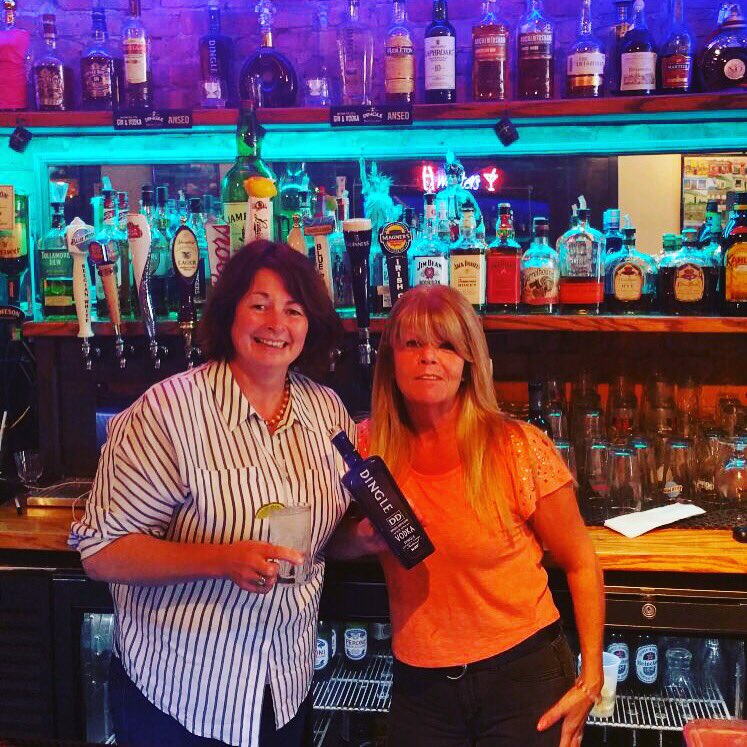 DingleWhiskey's tweet photo. Mary Ferriter soreading the good word about is at Walkers Bar in NYC #dinglespirit #dinglevodka #nyc https://t.co/pYGVjkozHr