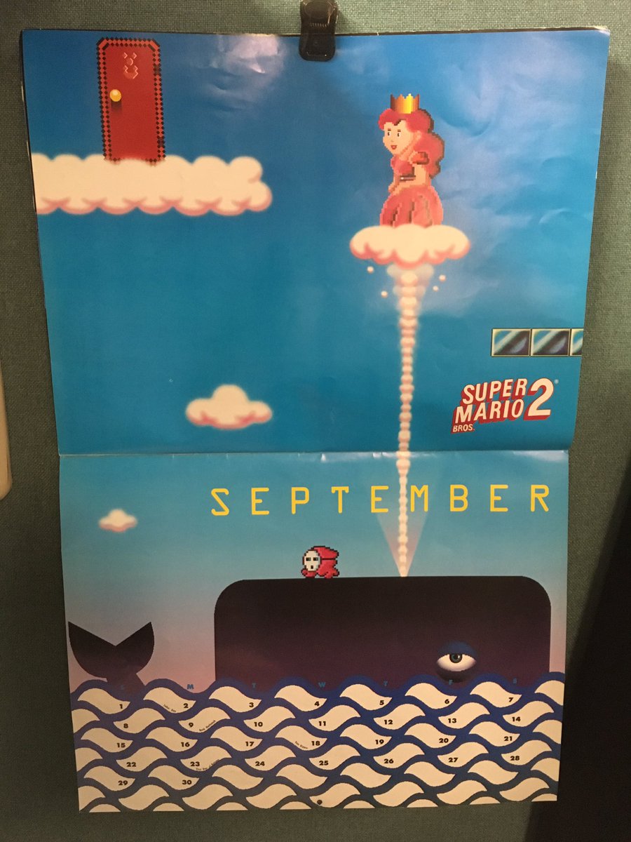 GeekadeKris's tweet image. I forgot to flip my calendar! Ether late than never. #outdatedcalendar #mario #nintendo #retrogaming