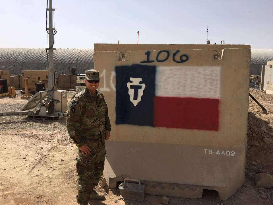 TMFMuseum's tweet photo. We carry our #TXflag in our hearts and minds wherever we are located @36ID soldier Daniel Murphy, Helmand Afganistan https://t.co/i4alE5jjP4
