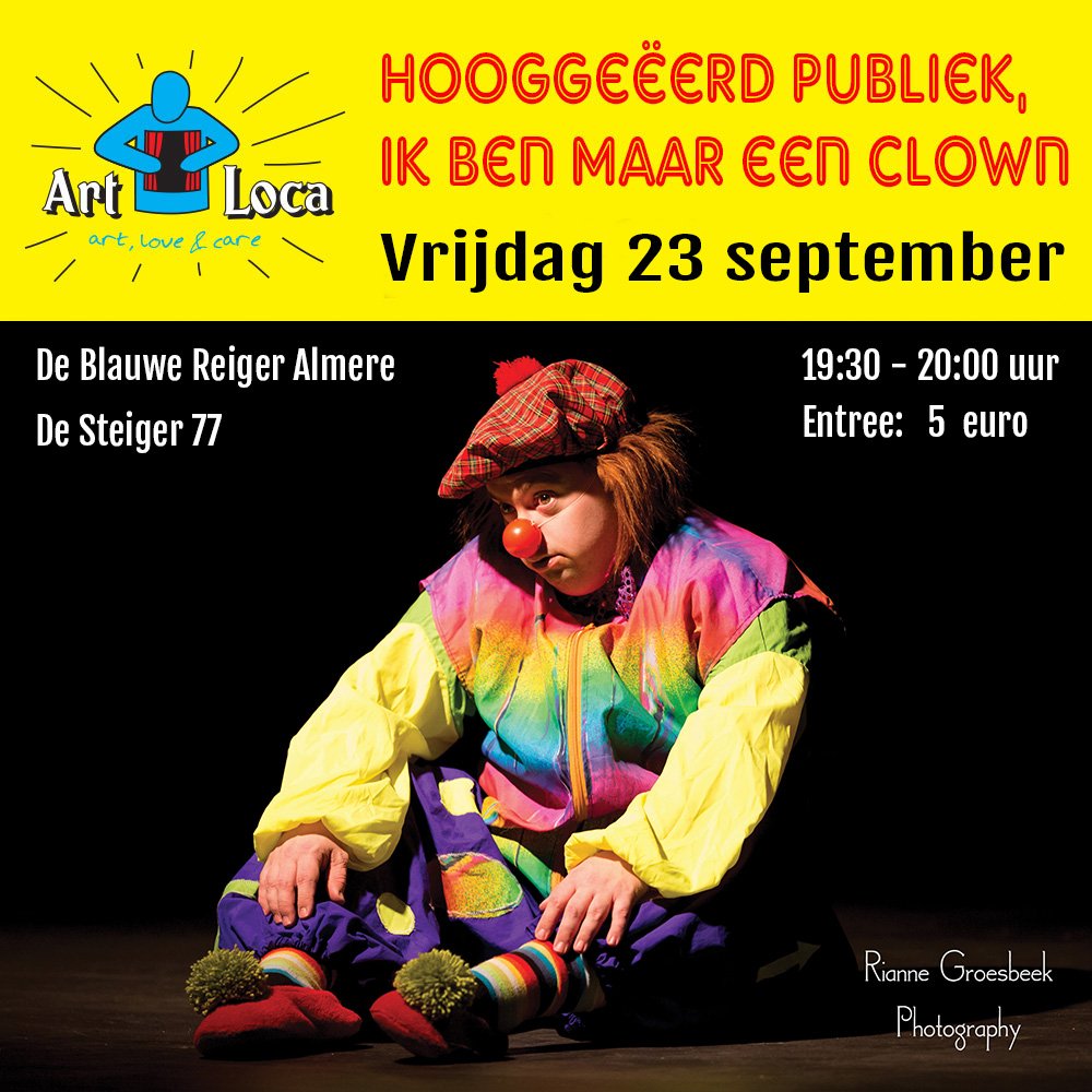 Laatste #voorstelling vrijdag 23 september bij <a href="/BlauweReiger77/">De Blauwe Reiger</a> om 19:30 uur.  #Almerehaven #theater #circus #toneel