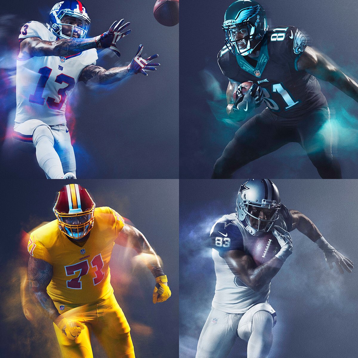 NFL on X: '2016 #ColorRush: NFC East! #TNF  / X