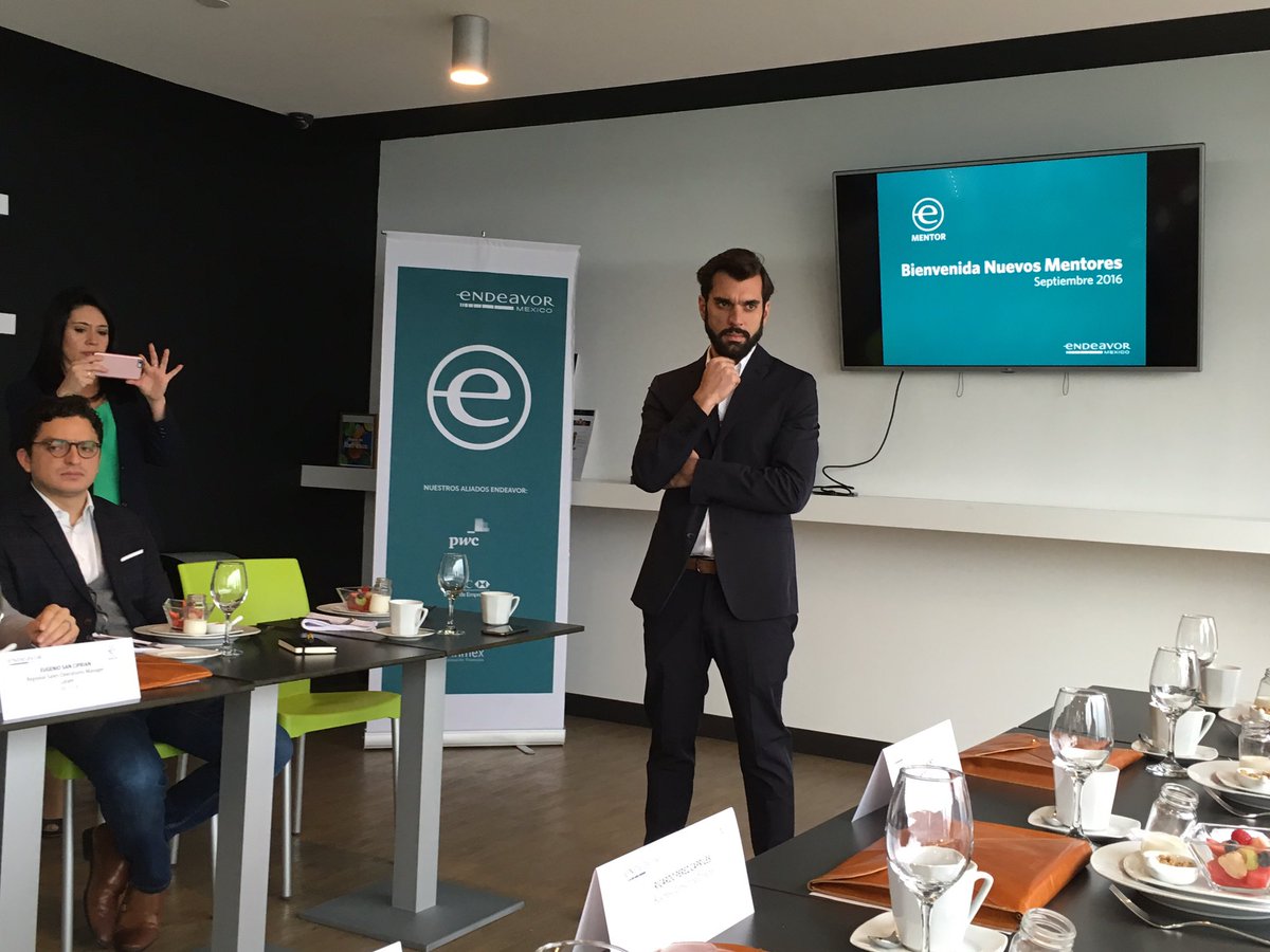 welcome breakfast for new endeavour mentors in mexico city. seaya being part of it. thanks endeavour. #Endeavour