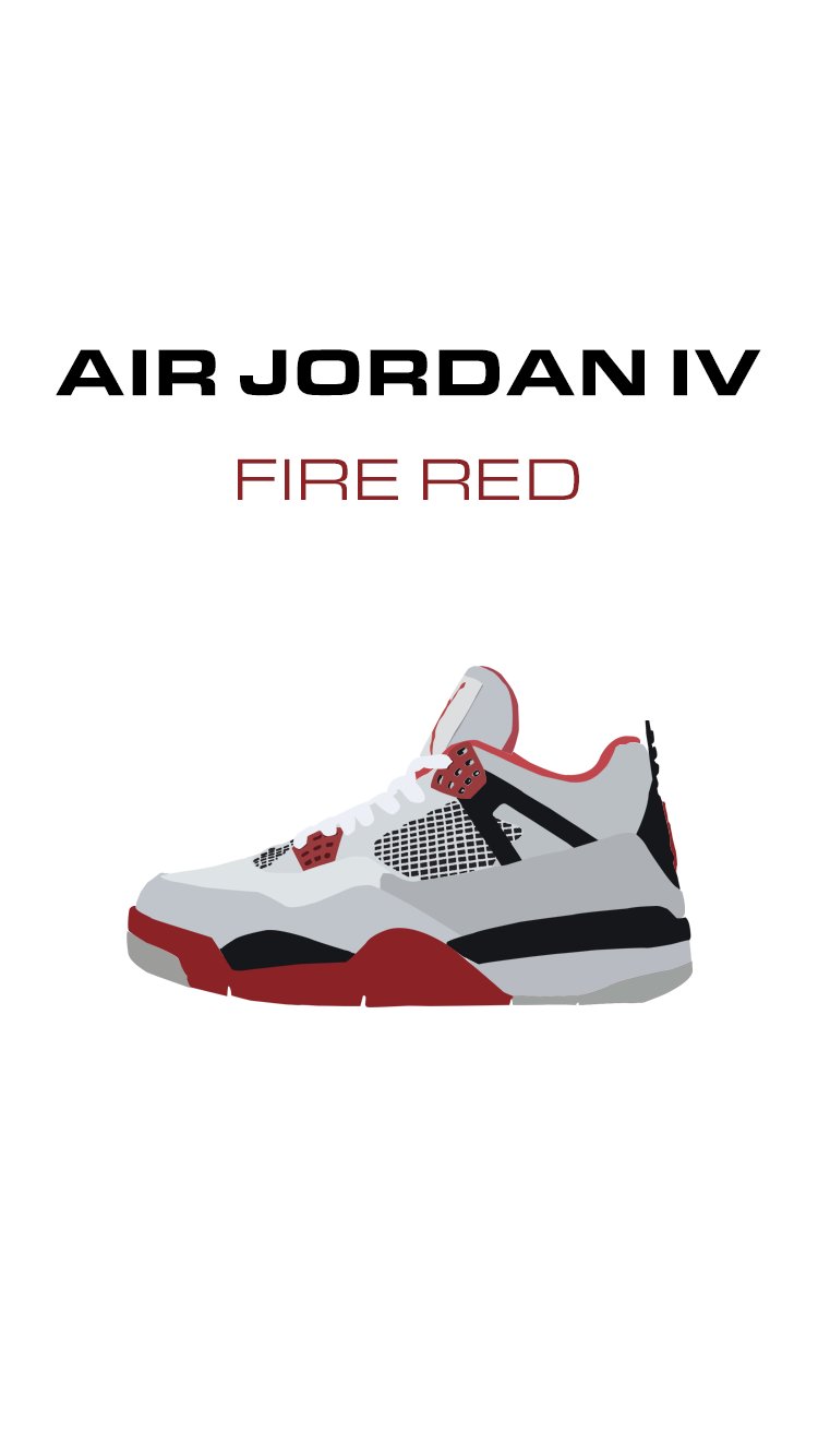Air jordan 4 top fire red wallpaper