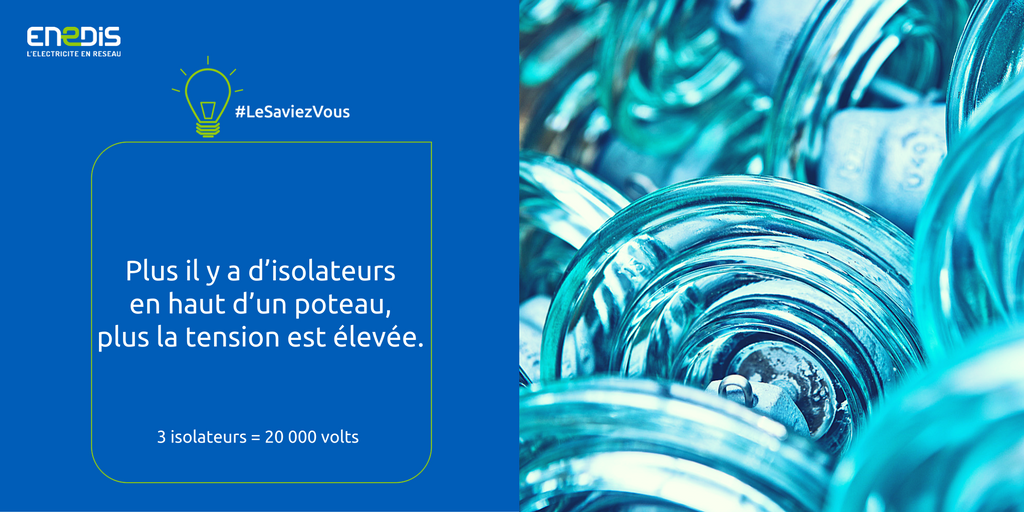 Enedis_AuRA's tweet photo. #LeSaviezVous : il existe un lien entre la #tension et les #isolateurs ... mais quel est-il?
#Enedis #electricite https://t.co/6jKd0cGU19