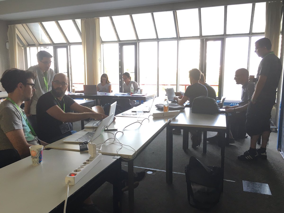 nasliaaa's tweet photo. QA &amp; Desktop developers working together planing upcoming features!! Join us on fifth floor @TUBerlin #owncloudconf https://t.co/qdrdShP6ad