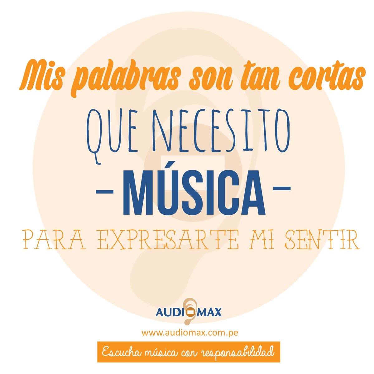 Audiomax Peru On Twitter Mis Palabras Son Tan Cortas Que - 