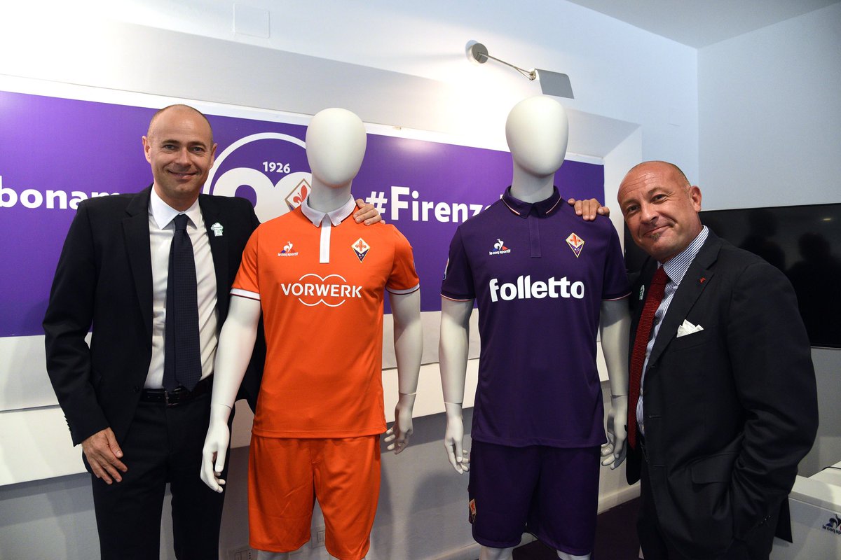 acffiorentina's tweet photo. #PaokFiorentina giovedì i viola scenderanno in campo con lo sponsor Vorwerk sulle maglie https://t.co/fEEkaCC392 https://t.co/C4eQQlBvlw