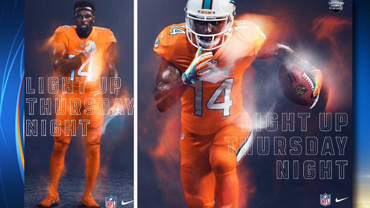 The @MiamiDolphins unveil new #ColorRush uniforms bit.ly/2cKaMWH?utm_me… https://t.co/HJBIZta27l