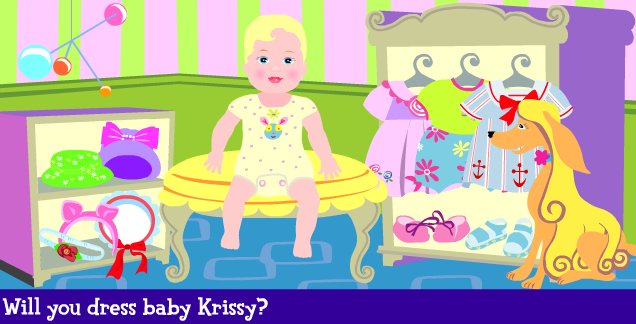 barbie lets babysit baby krissy