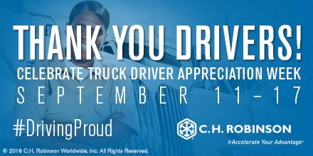CHRobinson's tweet photo. 4 Reasons We Love the Drivers Who Keep Our World Moving {New Blog Post} https://t.co/uHYorI7kgO #NTDAW2016 https://t.co/bWcwhiaOvq
