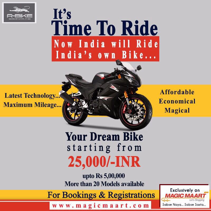 #Magicmaart #affordable
#rbike #exclusiveoffer #grabthedeal #incredible #technology #maximummileage #goforit