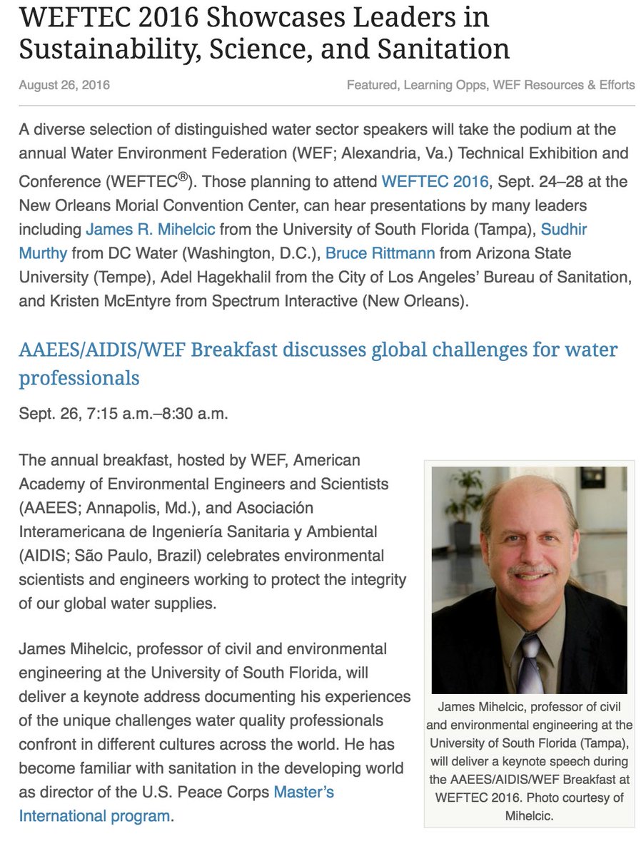matrotz's tweet photo. Ex @AEESProfs president: global challenges & water professionals @weftec #weftec2016 https://t.co/G9734Ypxds #ceeusf https://t.co/Rw010Q8noa