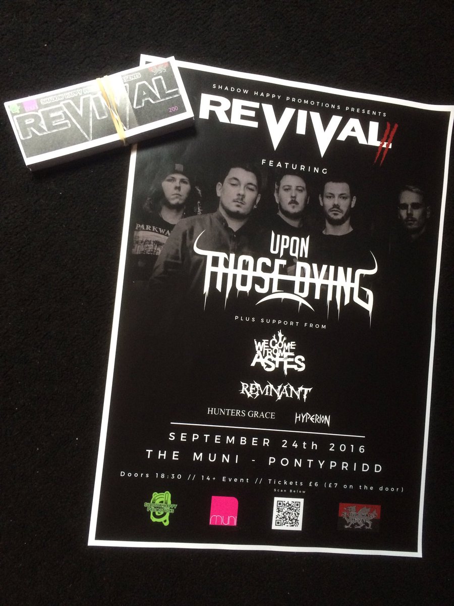 We got our tickets ready to sell courtesy of @TheMuniArts ready for next Saturday, #Revival2. <a href="/ShadowHappy/">Shadow Happy</a>
