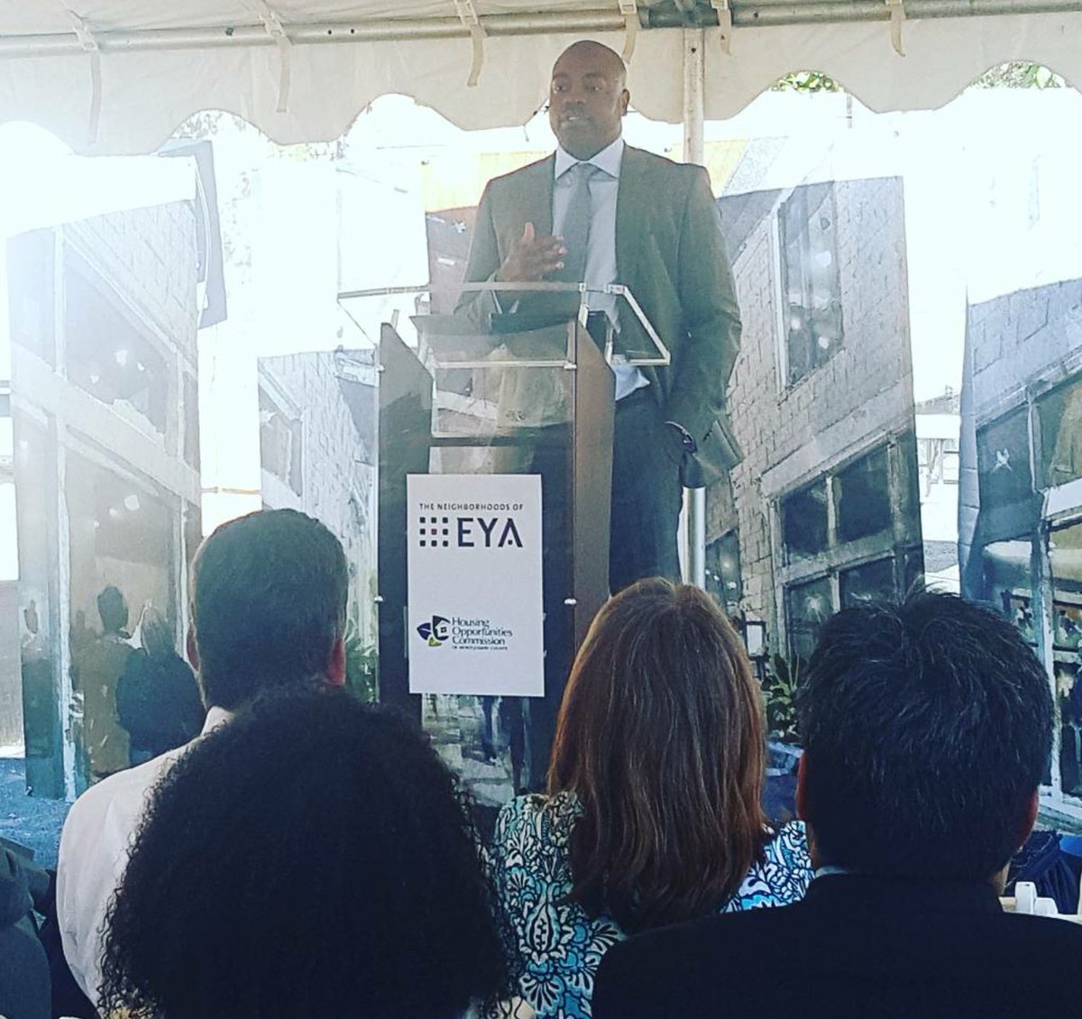 HOCMC's tweet photo. #HOCMC Executive Director Stacy Spann speaking at Chevy Chase Lakes groundbreaking https://t.co/bM686Jj9Qo