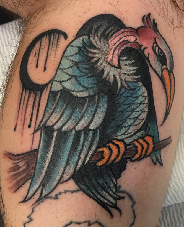 Vulture Traditional Tattoo Brent Olson Art Junkies Tattoo by Brent Olson :  Tattoos