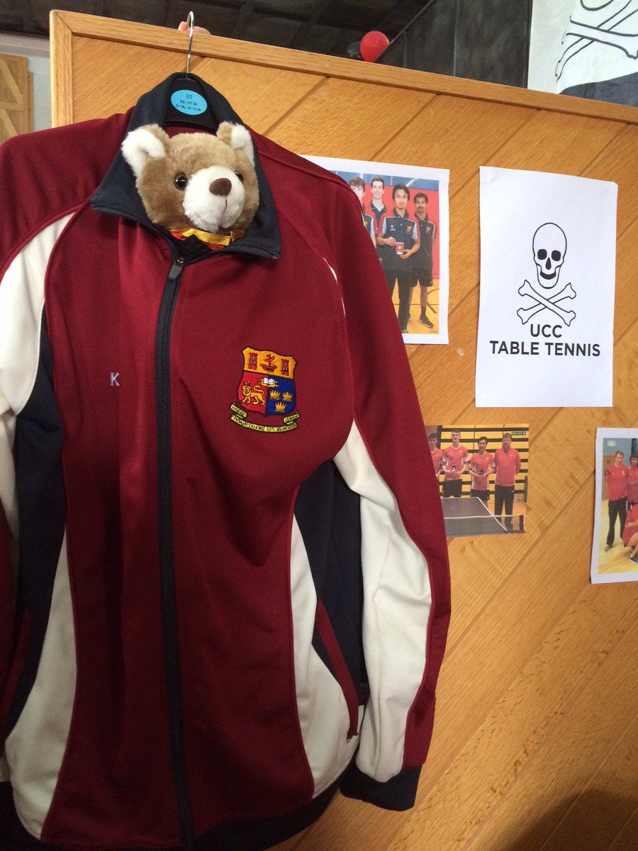 The gear is a bit too big on you Finbear but Table Tennis could be a good sport for you all the same! #UCCClubsDay